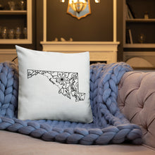 Load image into Gallery viewer, Maryland MD State Map Premium Pillow