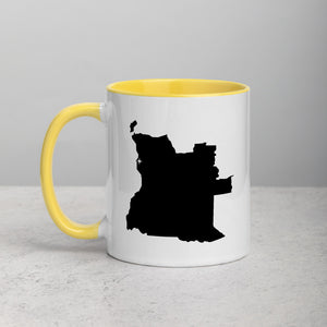Angola Map Coffee Mug with Color Inside - 11 oz