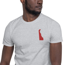 Load image into Gallery viewer, Delaware Unisex T-Shirt - Red Embroidery