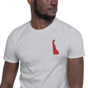 Delaware Unisex T-Shirt - Red Embroidery