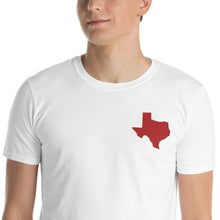 Load image into Gallery viewer, Texas Unisex T-Shirt - Red Embroidery