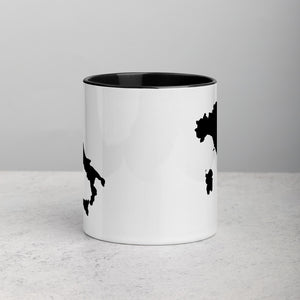 Italy Map Coffee Mug with Color Inside - 11 oz
