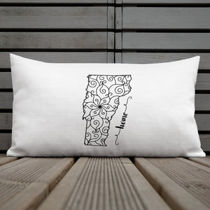 Vermont VT State Map Premium Pillow