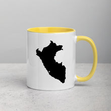 Load image into Gallery viewer, Peru Map Coffee Mug with Color Inside - 11 oz