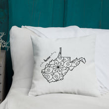 Load image into Gallery viewer, West Virginia WV State Map Premium Pillow