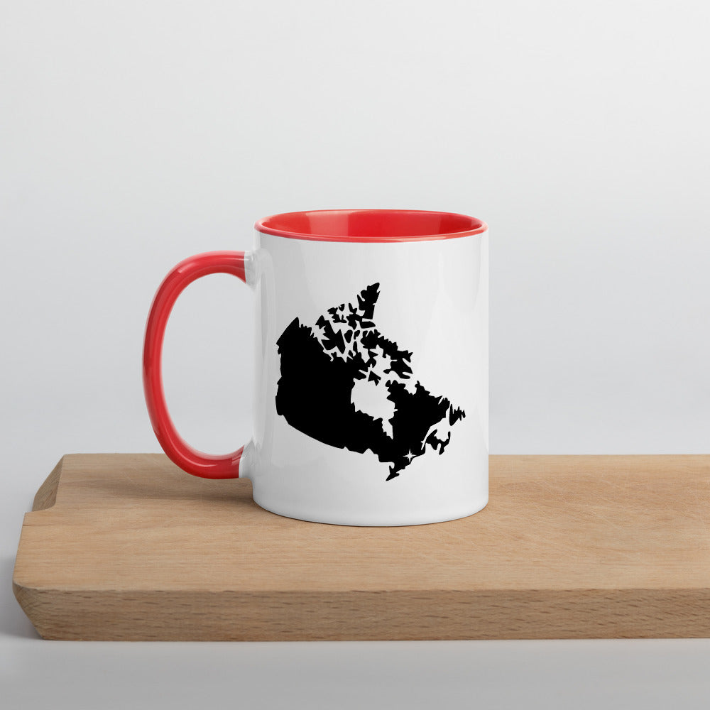 Canada Map Coffee Mug with Color Inside - 11 oz