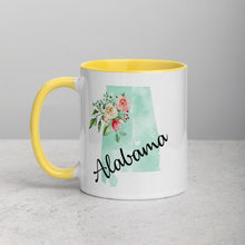Load image into Gallery viewer, Alabama AL Map Floral Mug - 11 oz