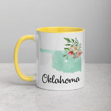 Load image into Gallery viewer, Oklahoma OK Map Floral Mug - 11 oz