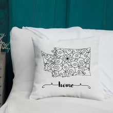Load image into Gallery viewer, Washington WA State Map Premium Pillow
