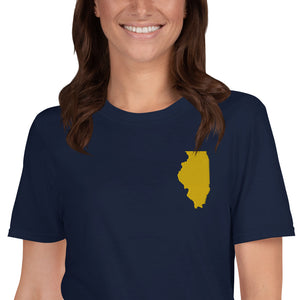 Illinois Unisex T-Shirt - Gold Embroidery