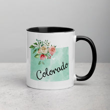 Load image into Gallery viewer, Colorado CO Map Floral Mug - 11 oz