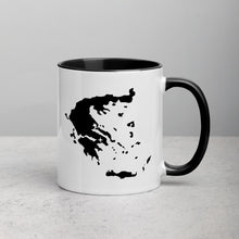 Load image into Gallery viewer, Greece Map Coffee Mug with Color Inside - 11 oz