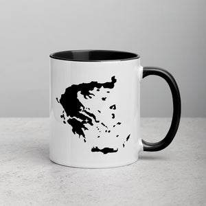 Greece Map Coffee Mug with Color Inside - 11 oz