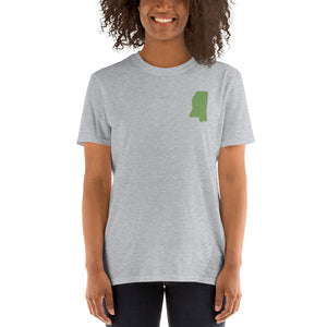Mississippi Unisex T-Shirt - Green Embroidery