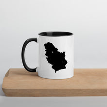 Load image into Gallery viewer, Serbia Map Coffee Mug with Color Inside - 11 oz