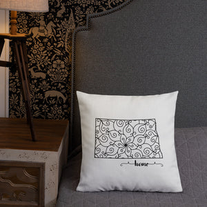 North Dakota ND State Map Premium Pillow