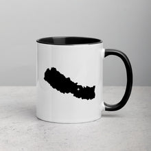 Load image into Gallery viewer, Nepal Map Mug with Color Inside - 11 oz