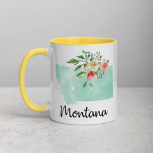 Load image into Gallery viewer, Montana MT Map Floral Mug - 11 oz