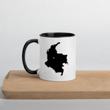 Load image into Gallery viewer, Colombia Map Coffee Mug with Color Inside - 11 oz