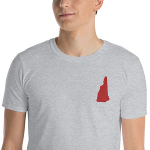 New Hampshire Unisex T-Shirt - Red Embroidery