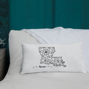 Louisiana LA State Map Premium Pillow