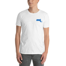 Load image into Gallery viewer, Massachusetts Unisex T-Shirt - Blue Embroidery