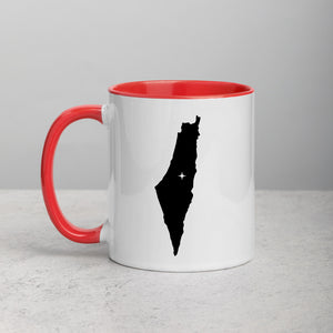 Israel Map Coffee Mug with Color Inside - 11 oz