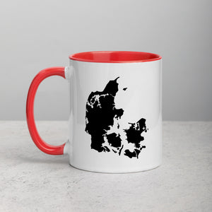 Denmark Map Coffee Mug with Color Inside - 11 oz
