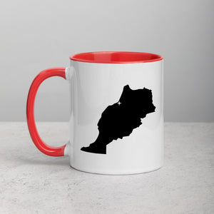 Morocco Map Mug with Color Inside - 11 oz