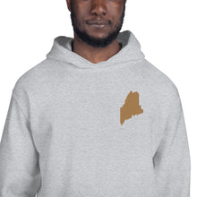 Load image into Gallery viewer, Maine Embroidered Unisex Hoodie - Old Gold