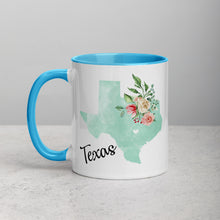 Load image into Gallery viewer, Texas TX Map Floral Mug - 11 oz