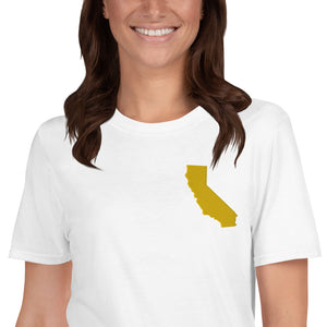 California Unisex T-Shirt - Gold Embroidery