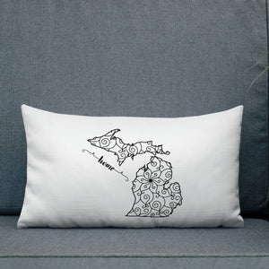 Michigan MI State Map Premium Pillow