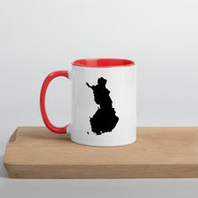 Load image into Gallery viewer, Finland Map Coffee Mug with Color Inside - 11 oz