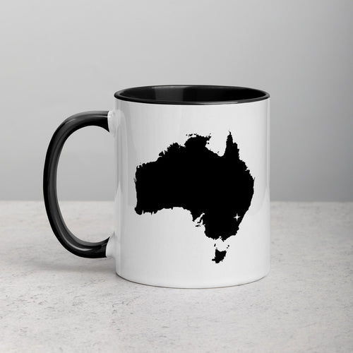 Australia Map Coffee Mug with Color Inside - 11 oz