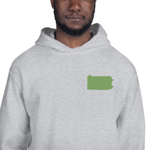 Load image into Gallery viewer, Pennsylvania Embroidered Unisex Hoodie - Green
