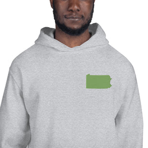 Pennsylvania Embroidered Unisex Hoodie - Green