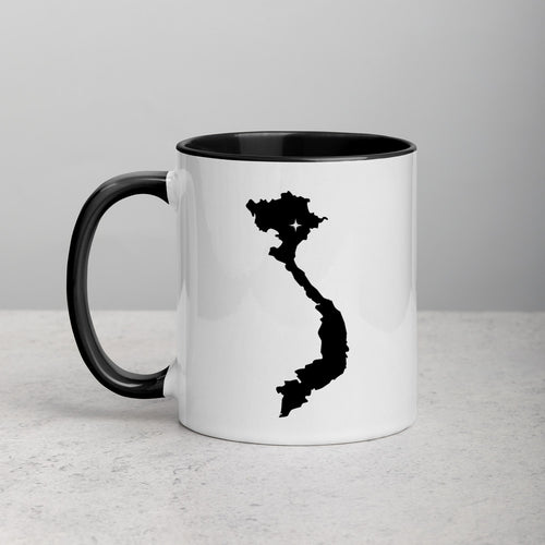 Vietnam Map Coffee Mug with Color Inside - 11 oz
