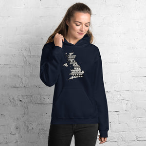 United Kingdom England UK Map Unisex Hoodie Home Country Pride Gift