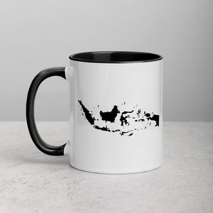 Indonesia Map Coffee Mug with Color Inside - 11 oz