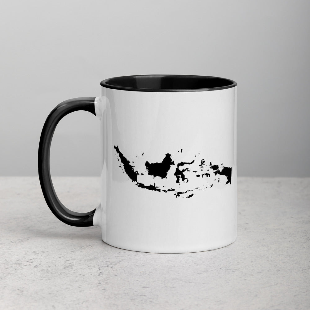 Indonesia Map Coffee Mug with Color Inside - 11 oz