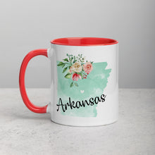 Load image into Gallery viewer, Arkansas AR Map Floral Mug - 11 oz