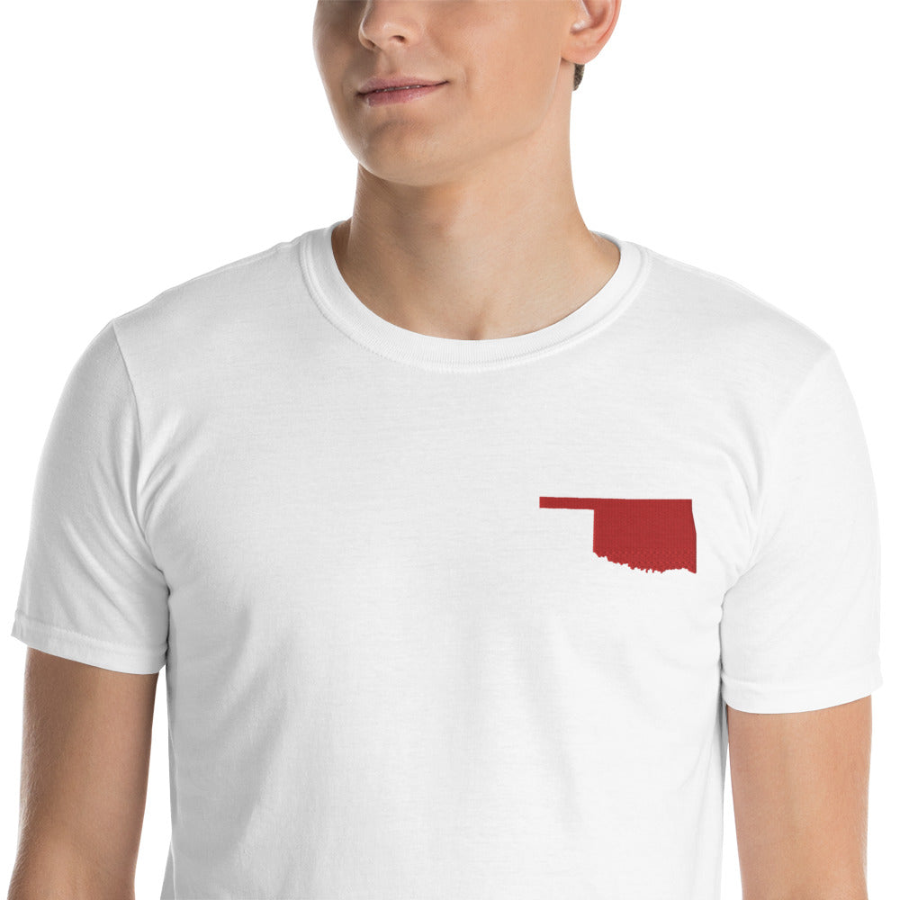 Oklahoma Unisex T-Shirt - Red Embroidery