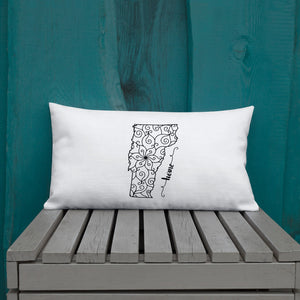 Vermont VT State Map Premium Pillow