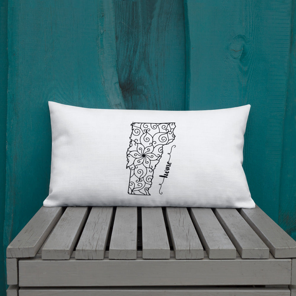 Vermont VT State Map Premium Pillow