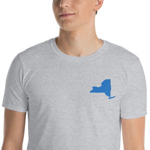 New York Unisex T-Shirt - Blue Embroidery