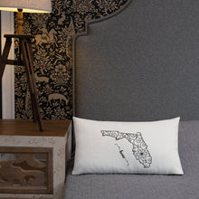 Load image into Gallery viewer, Florida FL State Map Premium Pillow