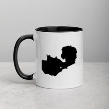 Load image into Gallery viewer, Zambia Map Coffee Mug with Color Inside - 11 oz