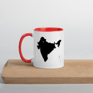 India Map Coffee Mug with Color Inside - 11 oz