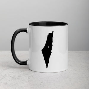 Israel Map Coffee Mug with Color Inside - 11 oz